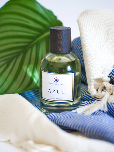 Releve Fashion Aqua dos Acores Azul Eau de Parfum Gift with Purchase Turkish Towel Ethical Designer Fragrance Sustainable Socially Conscious Lifestyle Brand Purchase with Purpose Shop for Good Social Impact