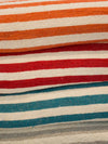 Releve Fashion Abury Red Cream Striped Wool Throw Sustainable Ethical Fashion Brand Certified B Corp Positive Luxury Brands to Trust Butterfly Mark Positive Fashion Purchase with Purpose Shop for Good