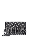 Releve Fashion Abury Black White Zig Zag Cotton Clutch Sustainable Ethical Fashion Brand Certified B Corp Positive Luxury Brands to Trust Butterfly Mark Positive Fashion Purchase with Purpose Shop for Good