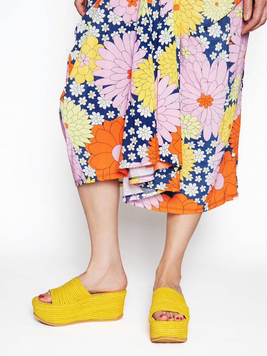 Releve Fashion Abury Raffia Summer Plateau Platform Sandals Yellow Sustainable Ethical Fashion Brand Certified B Corp Positive Luxury Brands to Trust Butterfly Mark Positive Fashion Purchase with Purpose Shop for Good