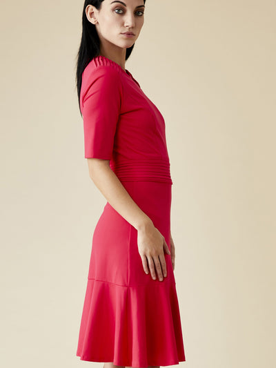 Releve Fashion Appareal Fuchsia Olesya Lightweight Jersey Dress Sustainable Fashion Conscious Clothing Ethical Designer Brand Technical Design Innovative Materials Purchase with Purpose Shop for Good