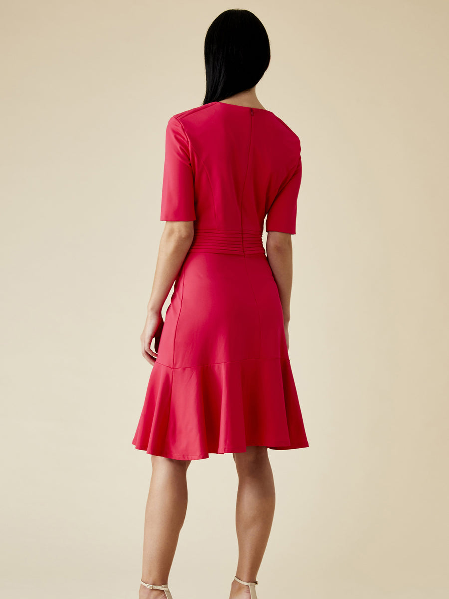 Releve Fashion Appareal Fuchsia Olesya Lightweight Jersey Dress Sustainable Fashion Conscious Clothing Ethical Designer Brand Technical Design Innovative Materials Purchase with Purpose Shop for Good