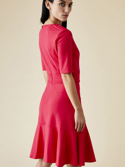 Releve Fashion Appareal Fuchsia Olesya Lightweight Jersey Dress Sustainable Fashion Conscious Clothing Ethical Designer Brand Technical Design Innovative Materials Purchase with Purpose Shop for Good