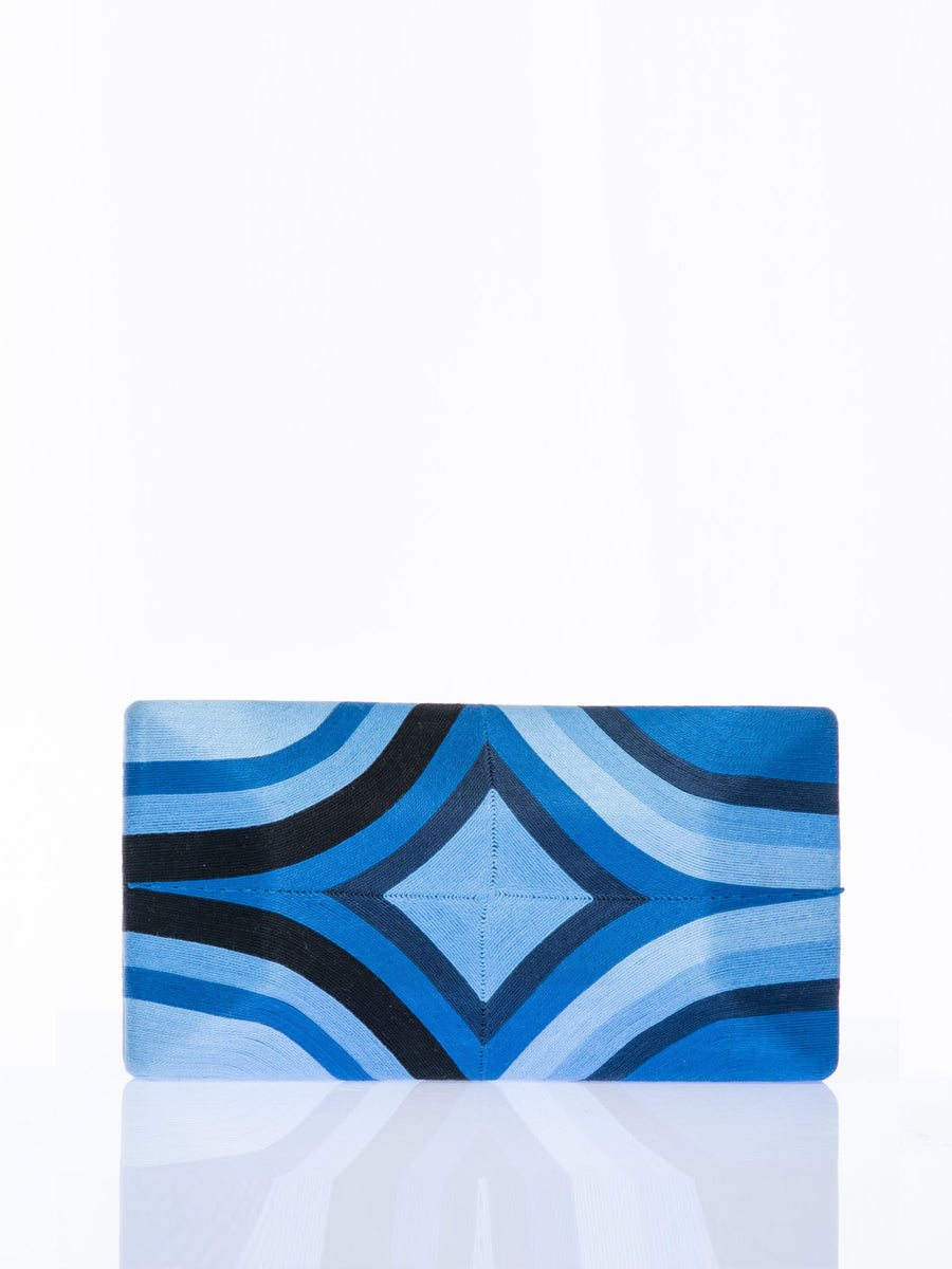 Releve Fashion Beatriz Purple Navy Grey Diamond Cheska Clutch Bag Ethical Designers Sustainable Fashion Brands Artisanal Handmade Accessories Purchase with Purpose Shop for Good