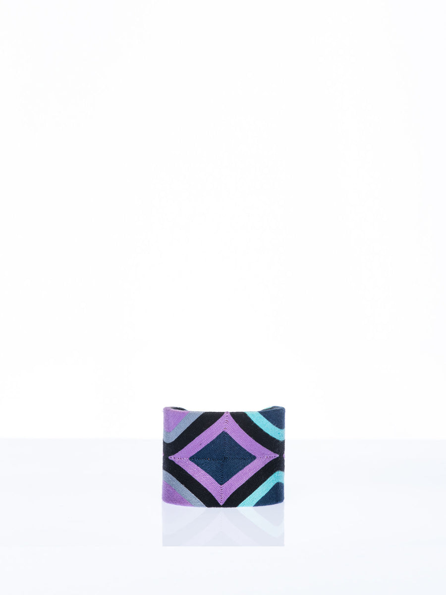 Releve Fashion Beatriz Diamond Cuff Purple Black Navy Ethical Designers Sustainable Fashion Brands Artisanal Handmade Accessories Purchase with Purpose Shop for Good