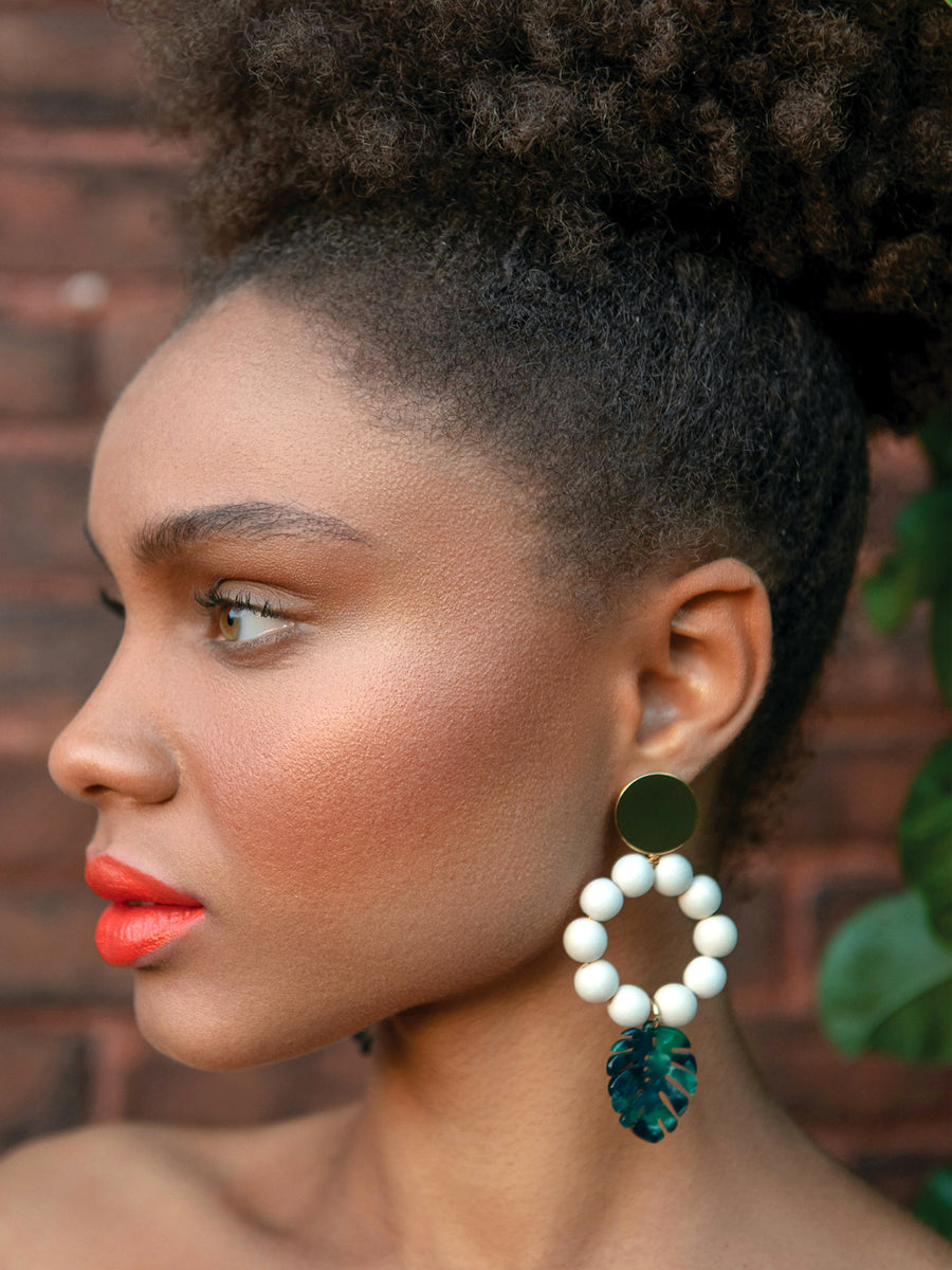 Releve Fashion Clare Hynes Pink Light Green Lola Earrings Ethical Designers Sustainable Fashion Brands Purchase with Purpose Shop for Good