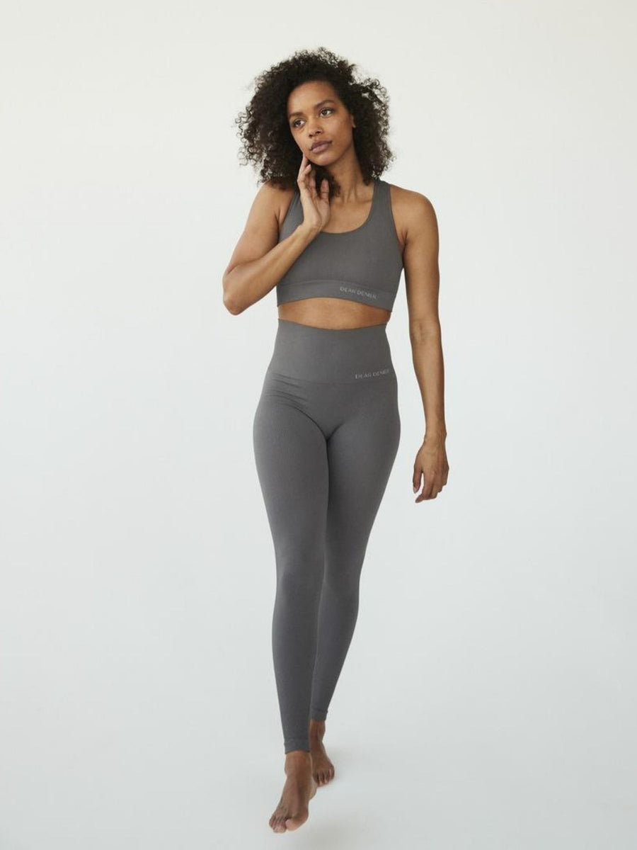 Releve Fashion Dear Denier Lena Seamless Rib Legging in Grey Ethical Luxury Brand Sustainable Clothing Conscious Fashion Purchase with Purpose Shop for Good