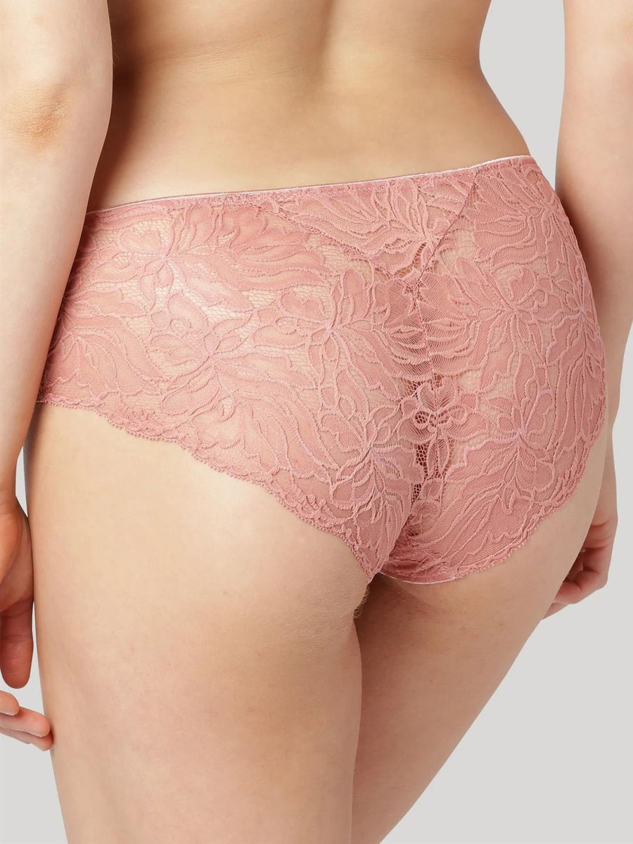 Magnolia Lace Hipster Briefs, Old Rose