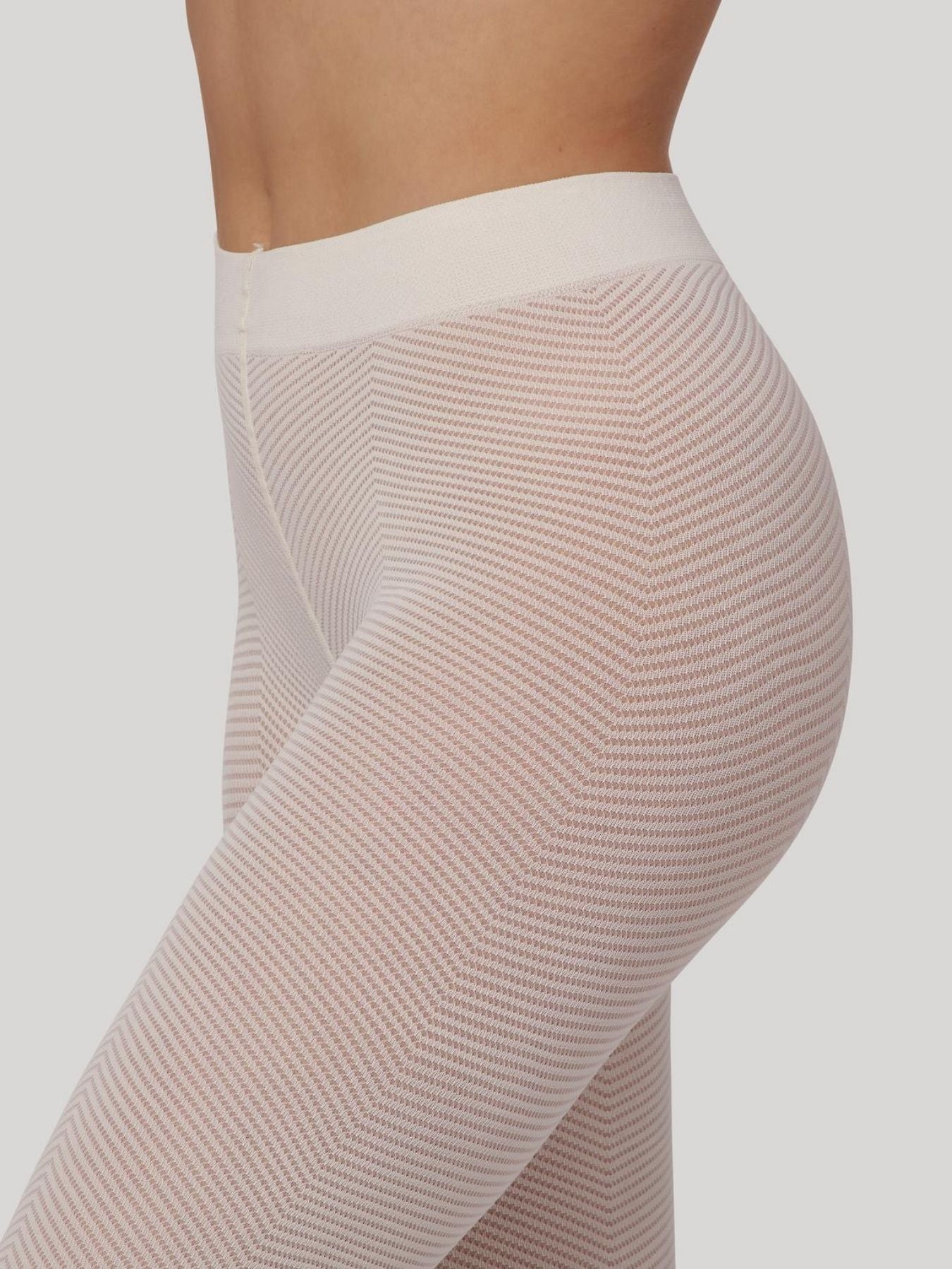 Petrina Herringbone Tight, Off White