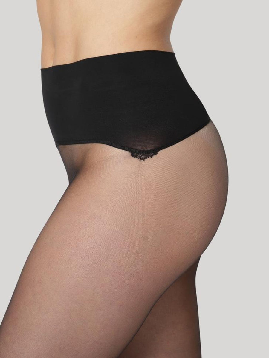 Releve Fashion Dear Denier Erika Seamless 15 Denier Tights in Black Ethical Luxury Brand Sustainable Clothing Conscious Fashion Purchase with Purpose Shop for Good