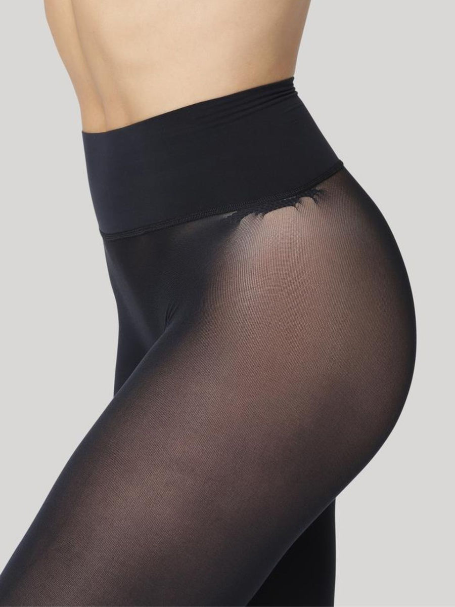 Releve Fashion Dear Denier Erika Seamless 50 Denier Tights in Midnight Ethical Luxury Brand Sustainable Clothing Conscious Fashion Purchase with Purpose Shop for Good