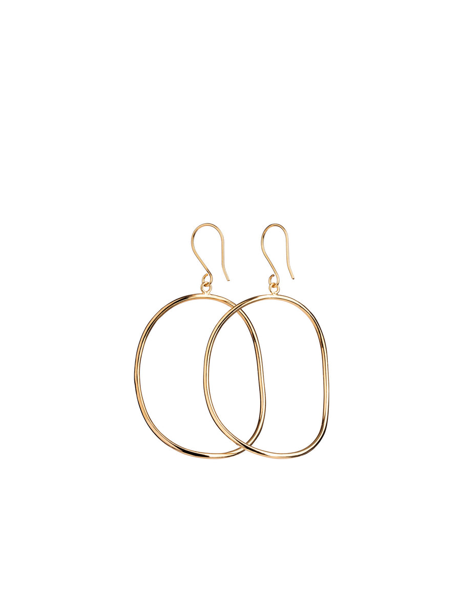 Relevé Fashion Emi & Eve Freedom Dangling Earrings in Gold Made of Recycled Missile Shells Responsible Luxury Conflict-Free Jewellery Ethical and Sustainable Designer Brand Purchase with Purpose Shop for Good