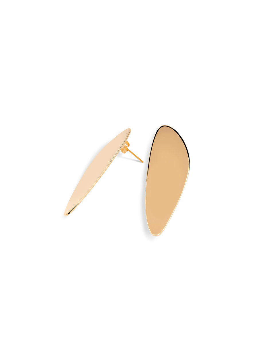 Relevé Fashion Emi & Eve Juno Earrings in Gold Made of Recycled Missile Shells Responsible Luxury Conflict-Free Jewellery Ethical and Sustainable Designer Brand Purchase with Purpose Shop for Good