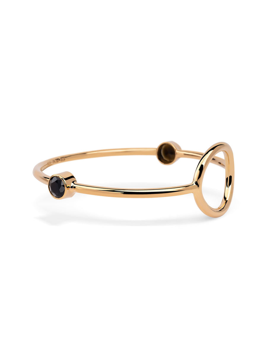 Relevé Fashion Emi & Eve Unity Bangle with Onyx and Gold Made of Recycled Missile Shells Responsible Luxury Conflict-Free Jewellery Ethical and Sustainable Designer Brand Purchase with Purpose Shop for Good