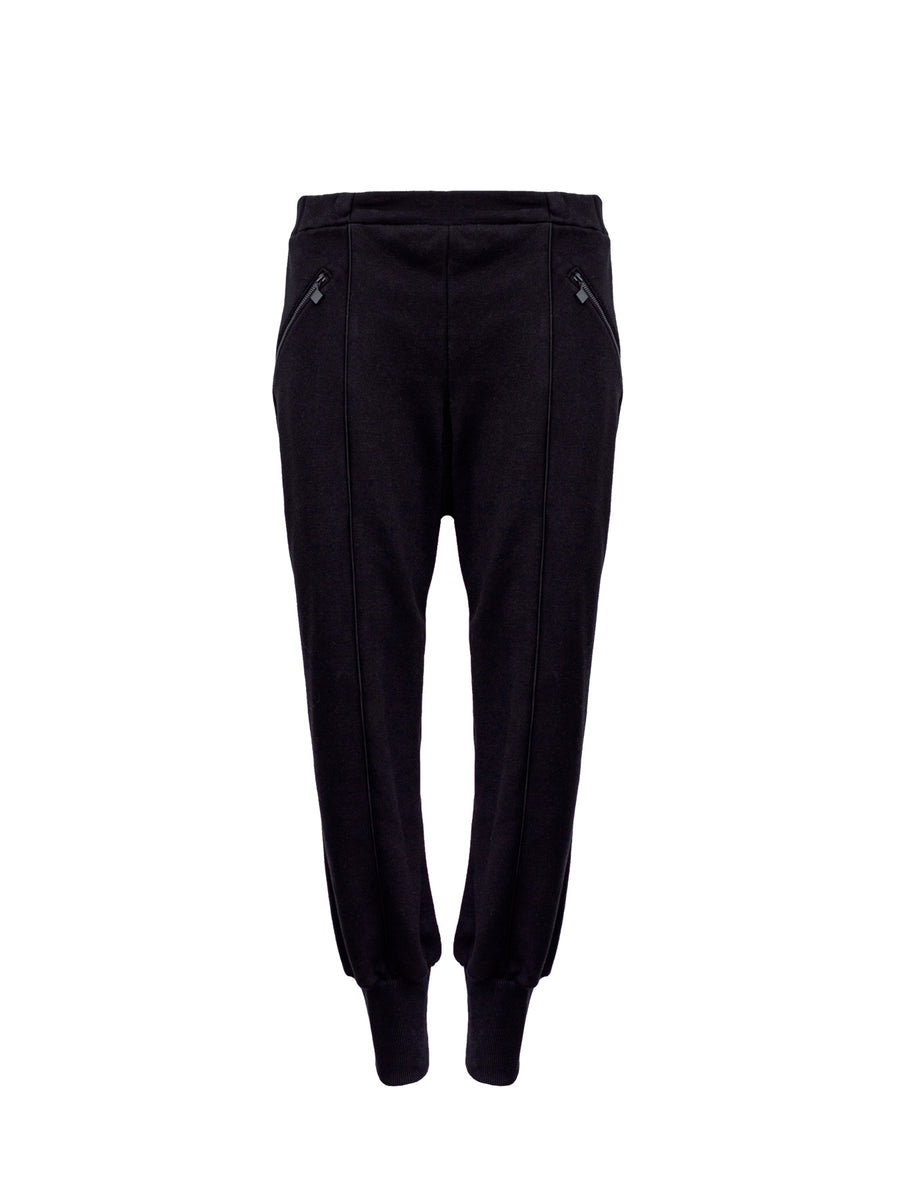 Releve Fashion Harem London Black Tailored Harem Wool Joggers Sustainable Streetwear Style Conscious Clothing Ethical Fashion Designer Brand Handmade Purchase with Purpose Shop for Good