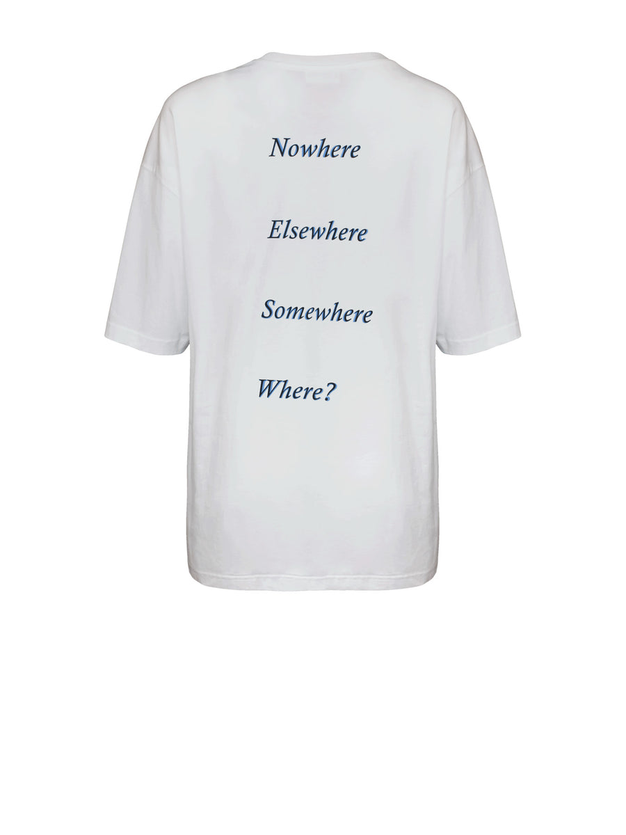 Compass Cotton Tee, White