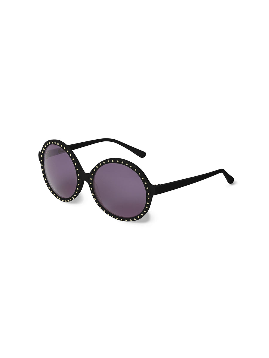 Releve Fashion Heidi London Gold Studded Circular Sunglasses Ethical Designers Sustainable Fashion Accessories Brand Eyewear Positive Fashion Purchase with Purpose Shop for Good