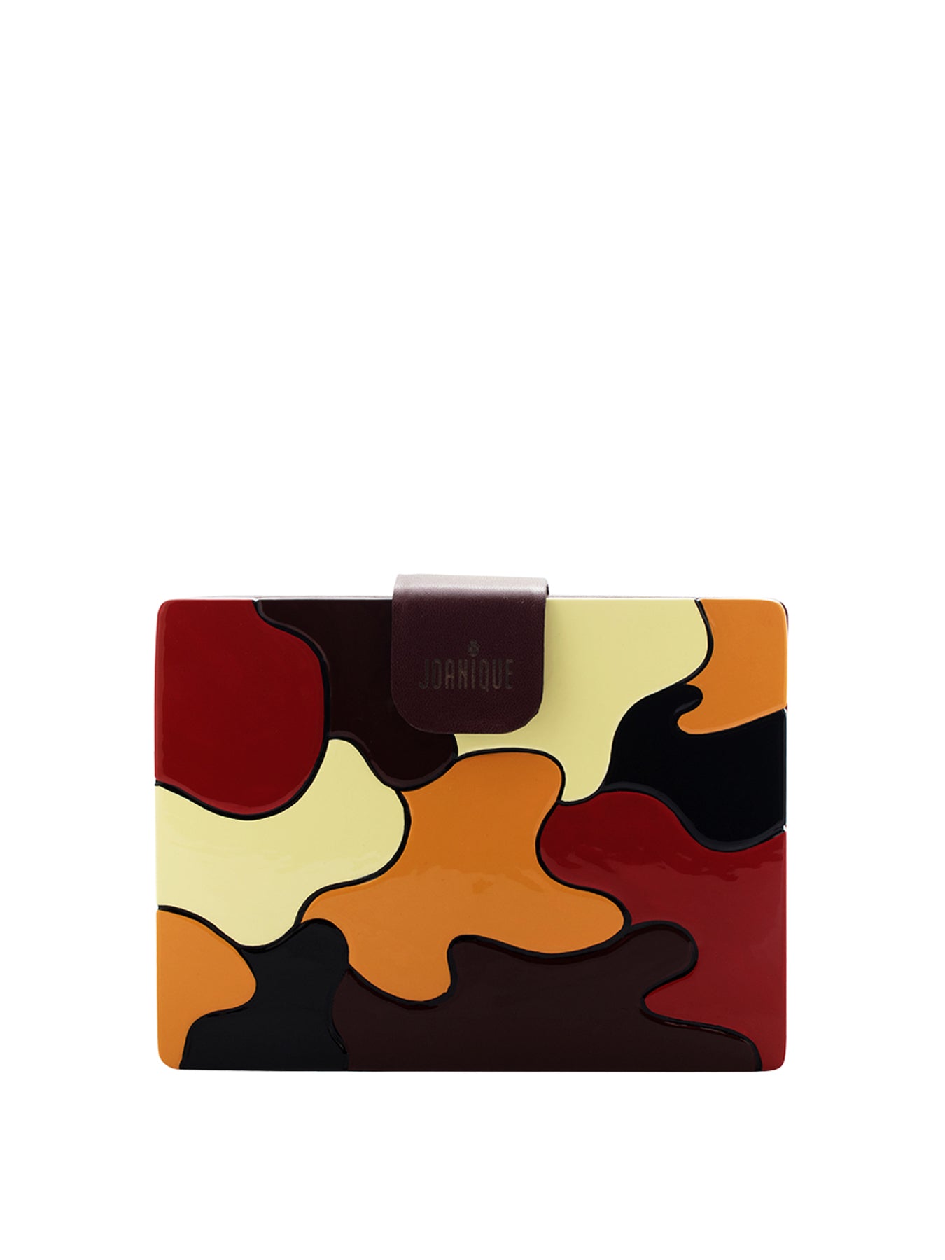Aurora Clutch Large, Red / Maroon / Yellow / Orange