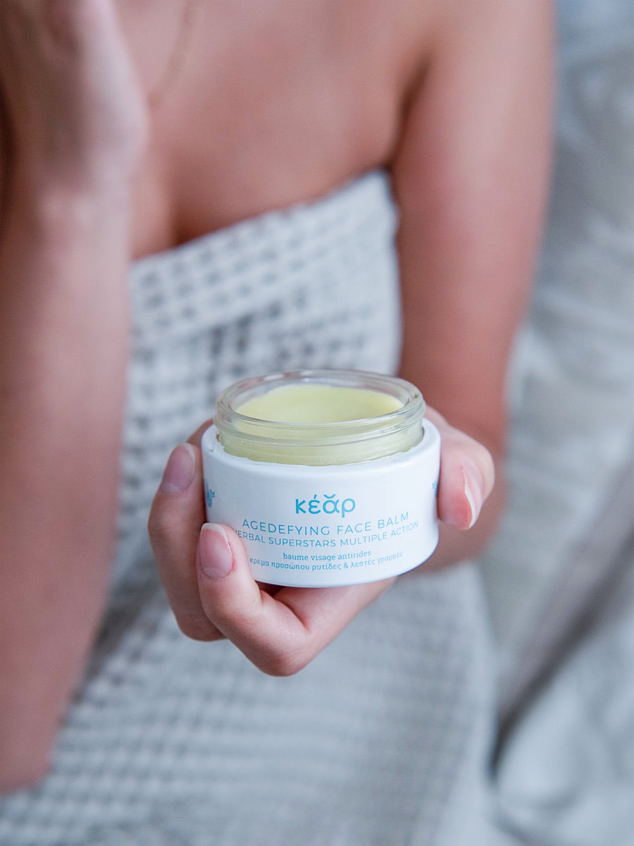 Releve Fashion Kear Agedefying Face BalmClean Beauty Animal-Friendly, Cruelty-Free Skincare Made in Greece Sustainable Ethical Brand Purchase with Purpose Shop for Good