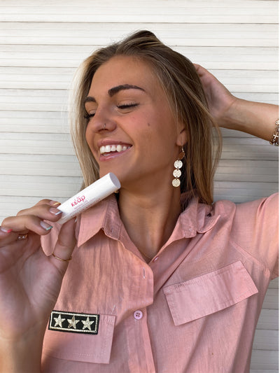 Releve Fashion Kear Sofi Lip Apricot Lip Balm Clean Beauty Animal-Friendly, Cruelty-Free Skincare Made in Greece Sustainable Ethical Brand Purchase with Purpose Shop for Good