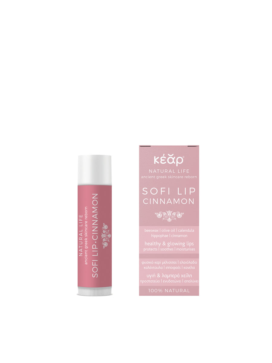 Releve Fashion Kear Sofi Lip Cinnamon Lip Balm Clean Beauty Animal-Friendly, Cruelty-Free Skincare Made in Greece Sustainable Ethical Brand Purchase with Purpose Shop for Good