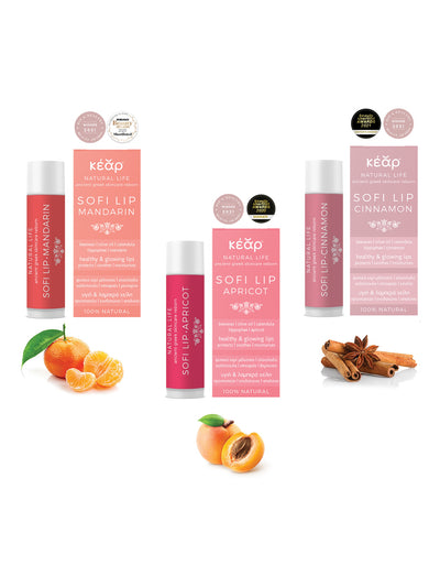 Releve Fashion Kear Sofi Lip Mandarin Lip Balm Clean Beauty Animal-Friendly, Cruelty-Free Skincare Made in Greece Sustainable Ethical Brand Purchase with Purpose Shop for Good