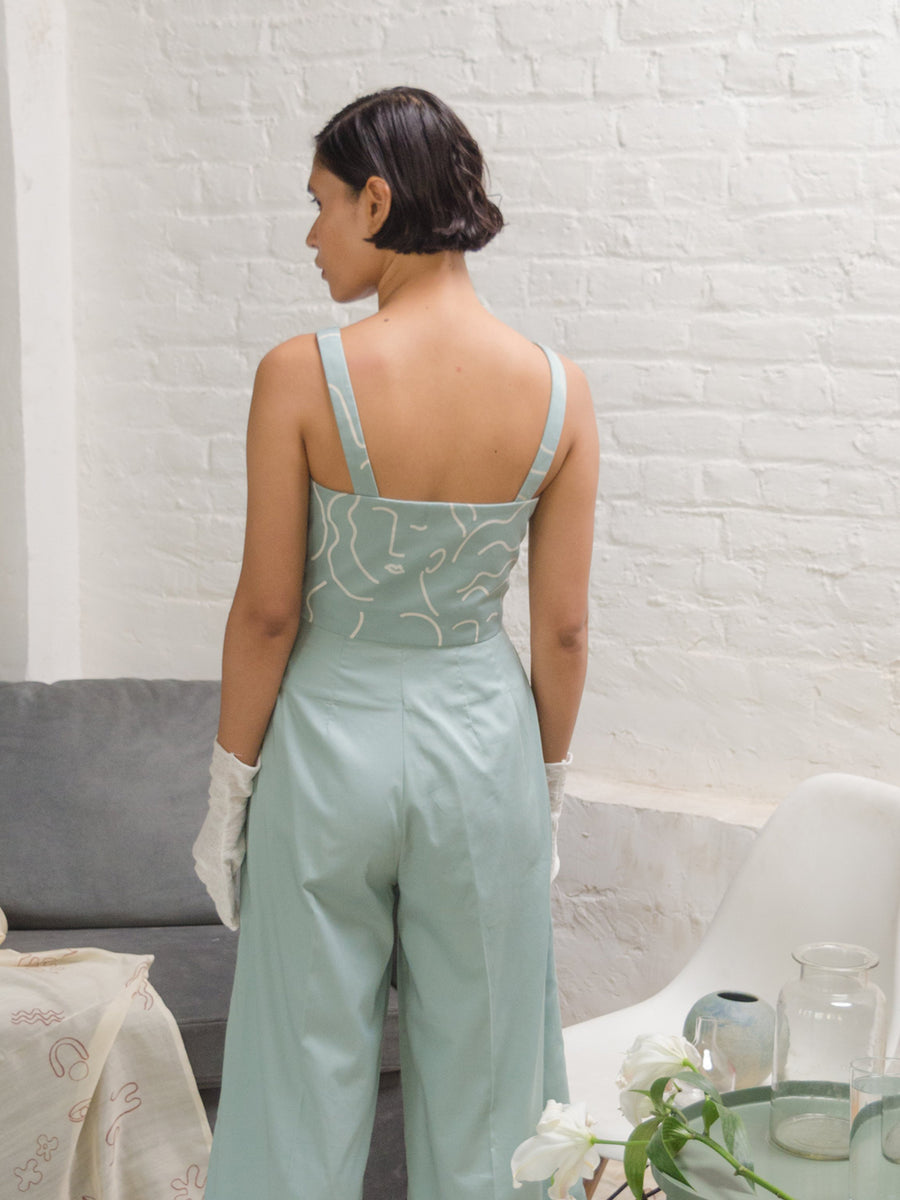 Releve Fashion Serena Bustier Top with Matisse Inspired Print Sustainable Luxury Fashion Conscious Clothing Ethical Designer Brand Artisanal Handcrafted Purchase with Purpose Shop for Good