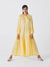 Juhi Rose Fibre Fabric Dress, Yellow Polka Dots