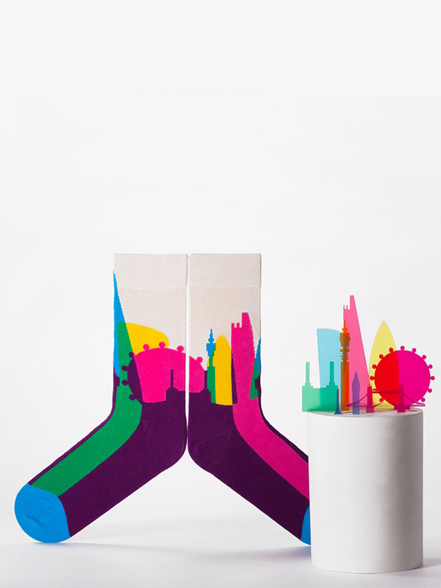 Releve Fashion Look Mate Shop Buy Now Sustainable Fashion Ethical Fashion Positive Fashion Brand Clothing Accessories Socks London Town by Yoni Alter