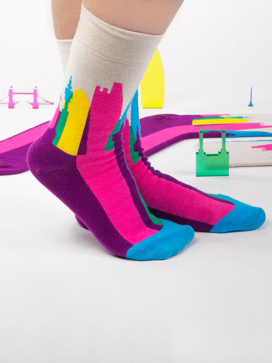 Releve Fashion Look Mate Shop Buy Now Sustainable Fashion Ethical Fashion Positive Fashion Brand Clothing Accessories Socks London Town by Yoni Alter