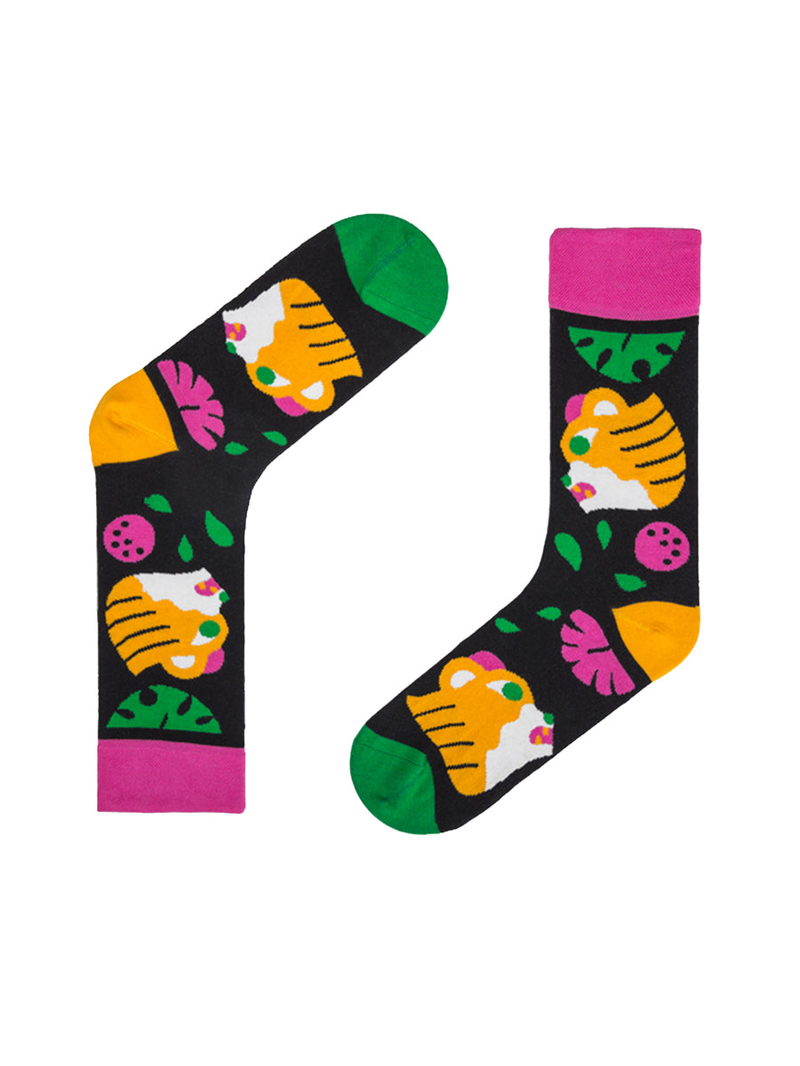 Releve Fashion Look Mate Shop Buy Now Sustainable Fashion Ethical Fashion Positive Fashion Brand Clothing Accessories Socks Tiger Socks by Hedof