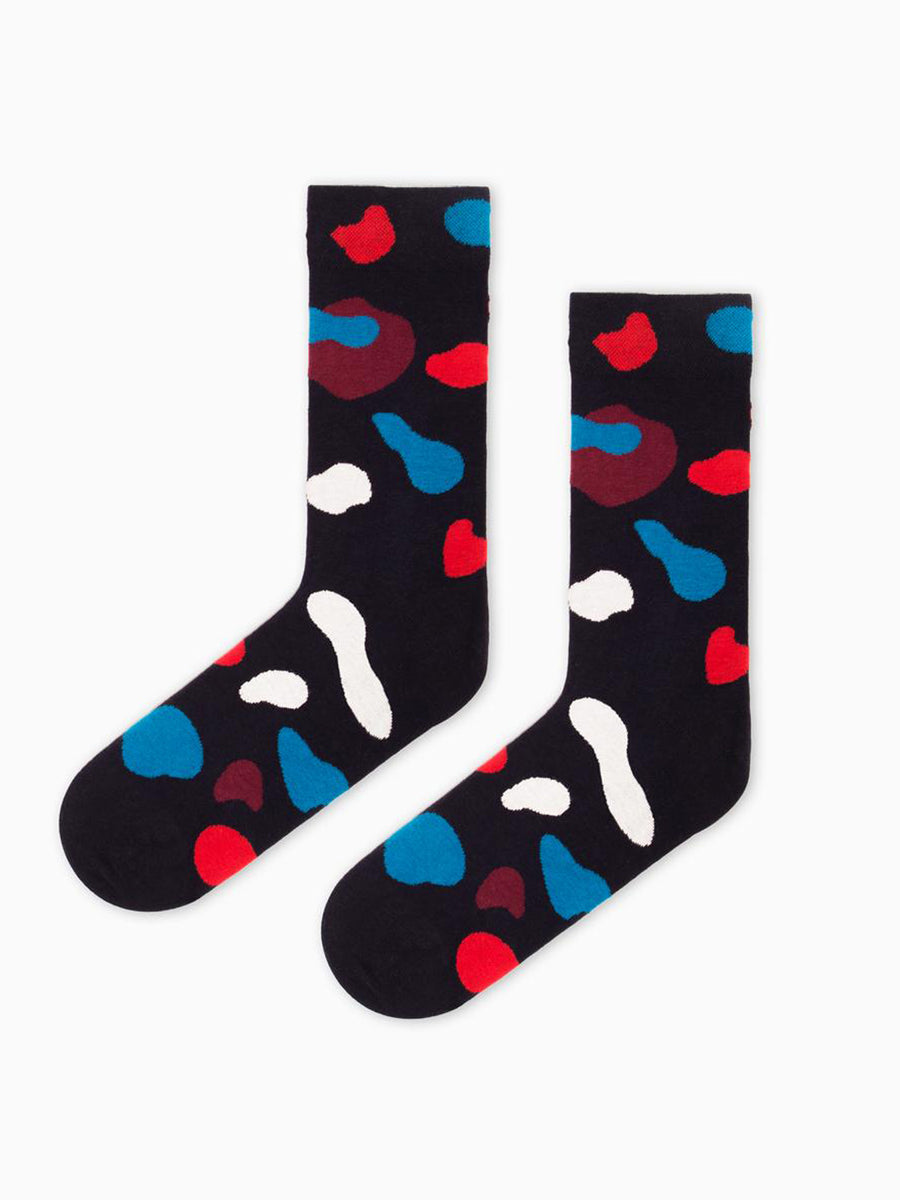 Releve Fashion Look Mate Graphic Socks Hey Flake Designed by Hey Sustainable Fashion Brand Ethical Designers Conscious Accessories Purchase with Purpose Shop Now for Good
