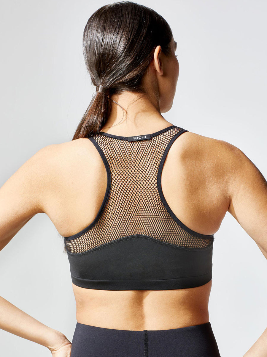 Releve Fashion Michi Black Antigravity Bra Ethical Designer Brand Sustainable Fashion Athleisure Activewear Athleticwear Positive Luxury Brands to Trust Purchase with Purpose Shop for Good