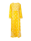 Releve Fashion Muzungu Sisters Yellow Embroidered Silk Dress Ethical Designers Sustainable Fashion Brand Handmade Artisanal Positive Fashion Purchase with Purpose Shop for Good