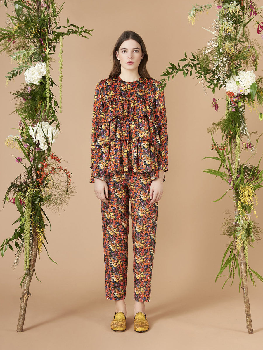 Releve Fashion Muzungu Sisters Poppy Black Print Jila Blouse Ethical Designers Sustainable Fashion Brand Handmade Artisanal Positive Fashion Purchase with Purpose Shop for Good