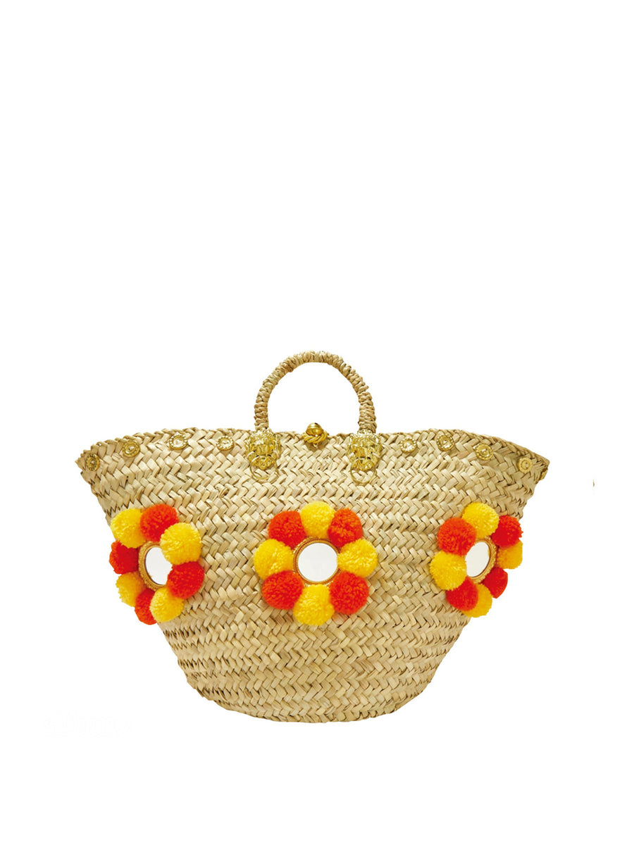 Releve Fashion Muzungu Sisters Orange and Yellow Sicilian Woven Basket Bag Ethical Designers Sustainable Fashion Brand Handmade Artisanal Positive Fashion Conscious Luxury Purchase with Purpose Shop for Good
