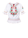 Releve Fashion Muzungu Sisters Clothing Dora White Embroidered Top Ethical Designers Sustainable Fashion Brand Handmade Artisanal Positive Fashion Purchase with Purpose Shop for Good 