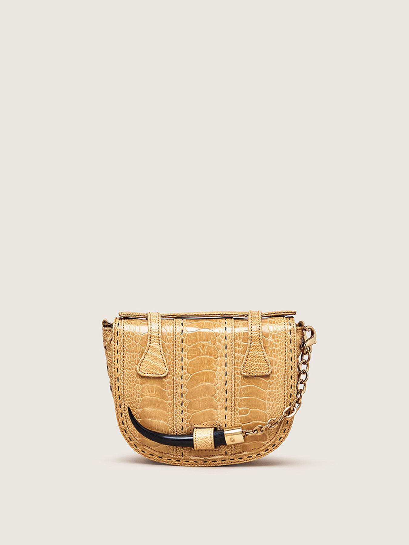 Special Edition Small Yemaja, Oryx Ostrich Shin, Gold Hardware