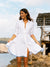 Amalfi Short Linen Dress, White