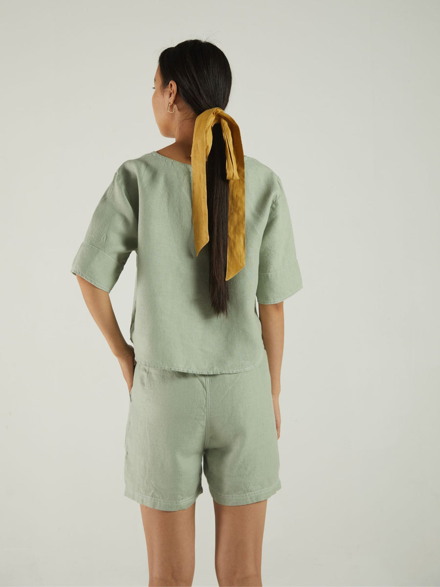 Releve Fashion Reistor Light Olive Sunkissed Summer Muse Set Ethical Designer Brand Sustainable Fashion Conscious Clothing Purchase with Purpose Shop for Good