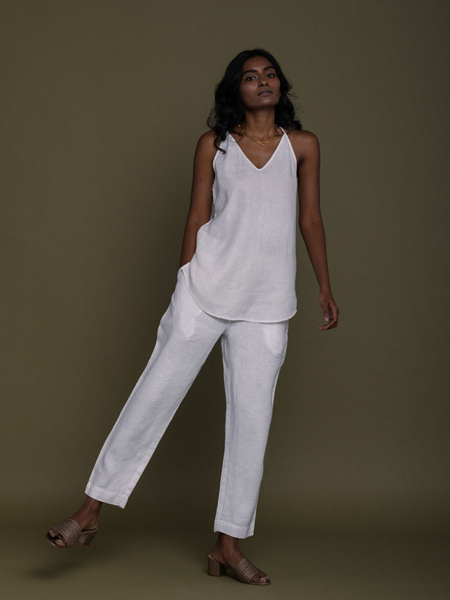 Releve Fashion Reistor White Blankets On the Beach Pants Ethical Designer Brand Sustainable Fashion Conscious Clothing Purchase with Purpose Shop for Good