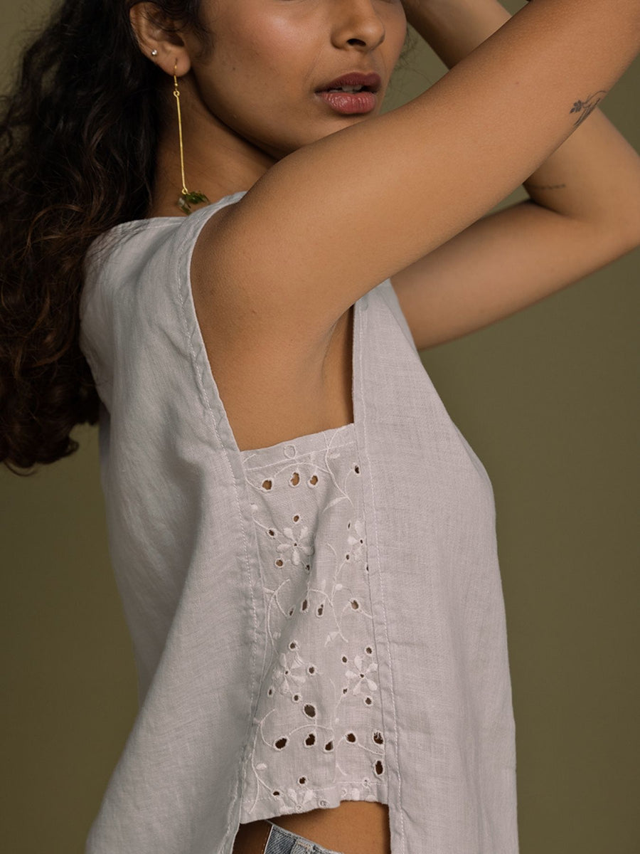 Releve Fashion Reistor Grey Desert Road Trip Top Ethical Designer Brand Sustainable Fashion Conscious Clothing Purchase with Purpose Shop for Good