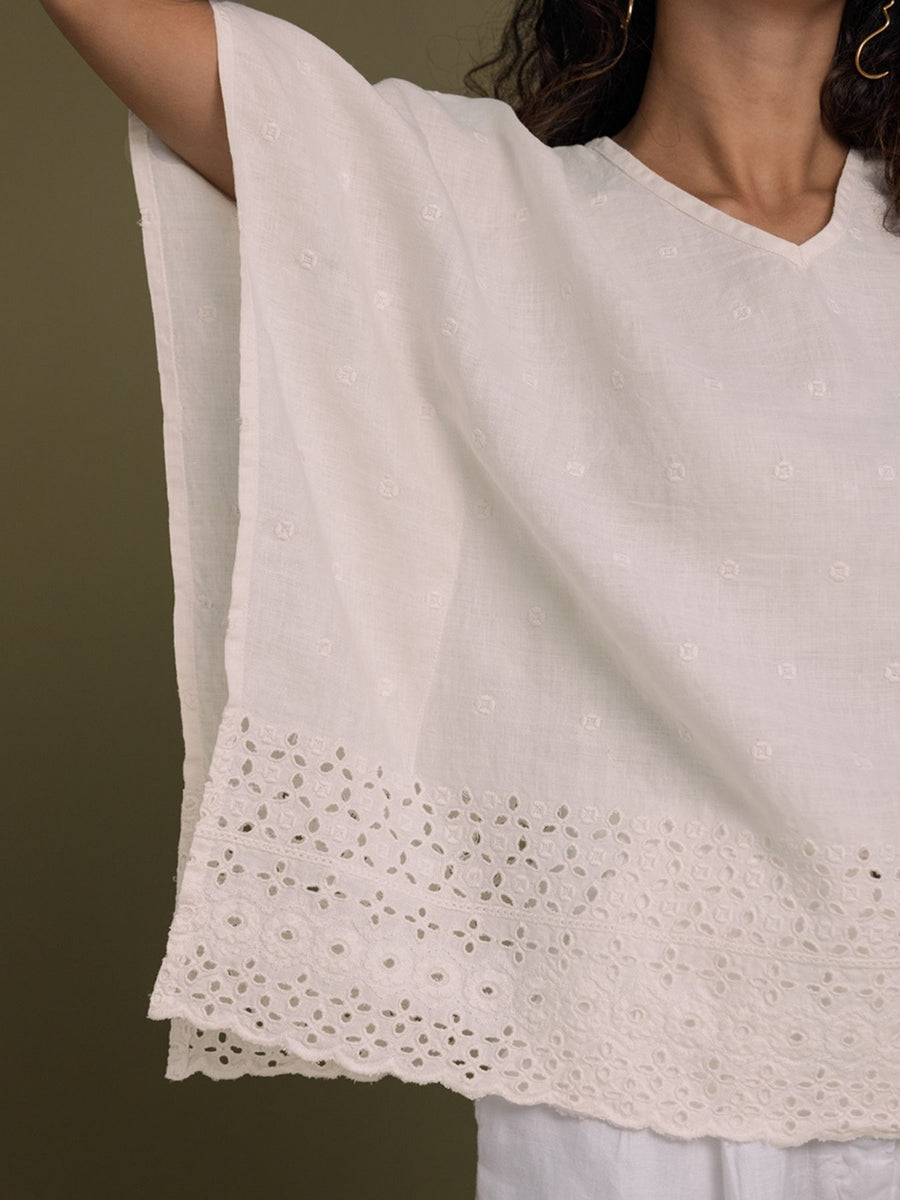 Releve Fashion Reistor White Popsicles Carousels Kaftan Ethical Designer Brand Sustainable Fashion Conscious Clothing Purchase with Purpose Shop for Good