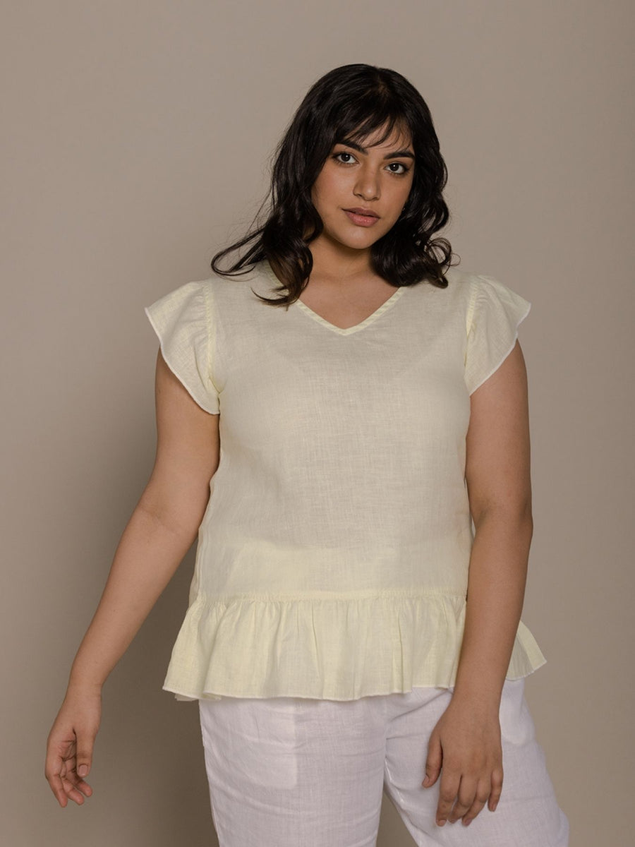 Releve Fashion Reistor Lemon Sipping on Summer Top Ethical Designer Brand Sustainable Fashion Conscious Clothing Purchase with Purpose Shop for Good