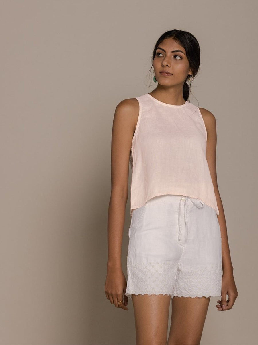 Releve Fashion Reistor Pink Sunshine and Streetlight Sleeveless Top Ethical Designer Brand Sustainable Fashion Conscious Clothing Purchase with Purpose Shop for Good