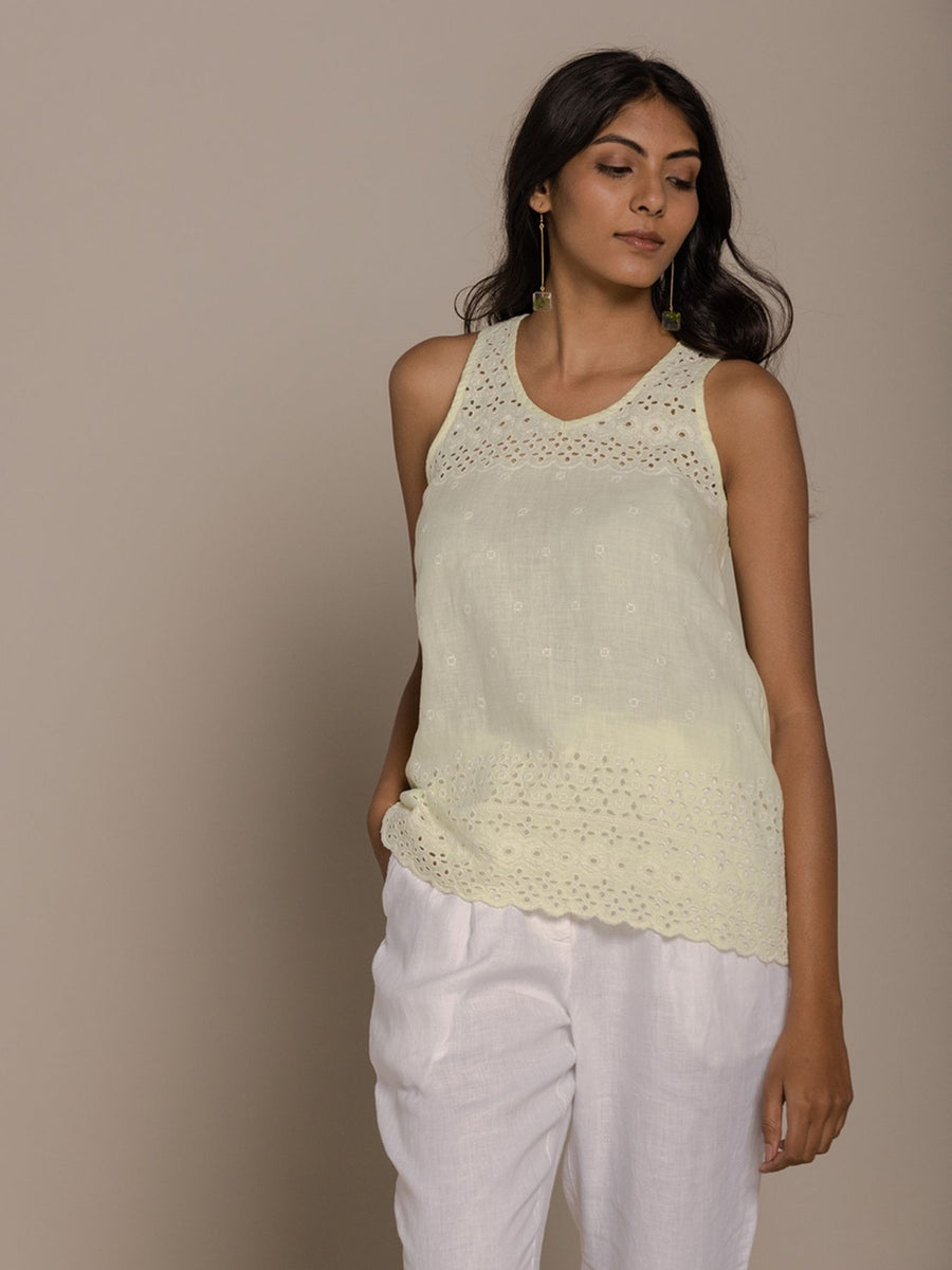 Releve Fashion Reistor Lemon The Beach Shack Tank Shirt Ethical Designer Brand Sustainable Fashion Conscious Clothing Purchase with Purpose Shop for Good