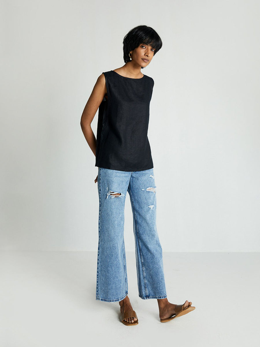 Releve Fashion Reistor The Black in Business Top Black Ethical Designer Brand Sustainable Fashion Conscious Clothing Purchase with Purpose Shop for Good