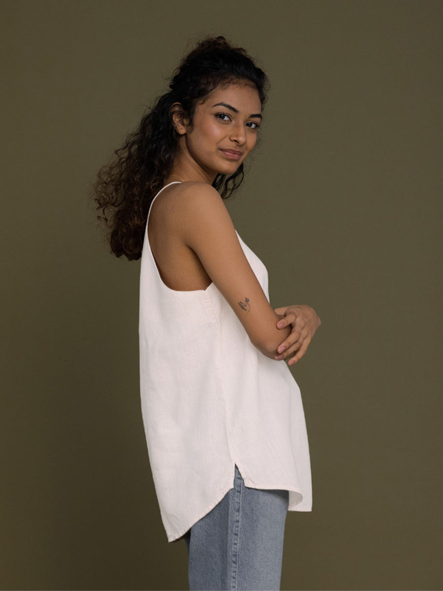 Releve Fashion Reistor The Endless Sunday Top White Ethical Designer Brand Sustainable Fashion Conscious Clothing Purchase with Purpose Shop for Good