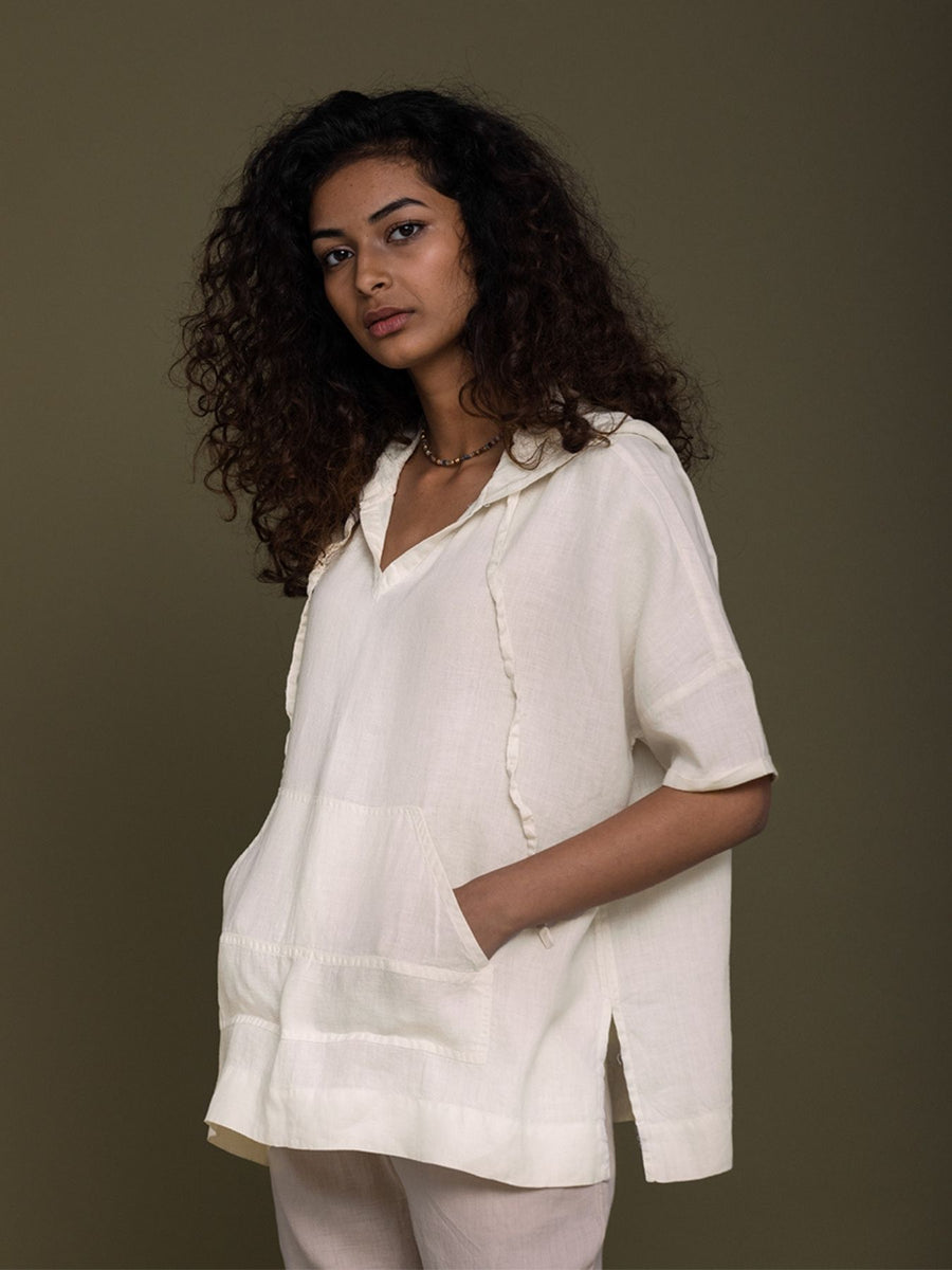 Releve Fashion Reistor White The Hemp Hoodie Ethical Designer Brand Sustainable Fashion Conscious Clothing Purchase with Purpose Shop for Good