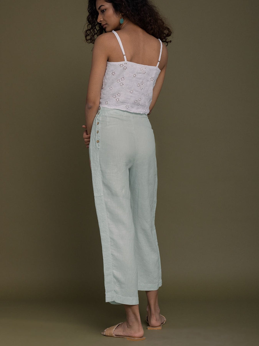 Releve Fashion Reistor Mint Weekend Wanderer Pants Ethical Designer Brand Sustainable Fashion Conscious Clothing Purchase with Purpose Shop for Good